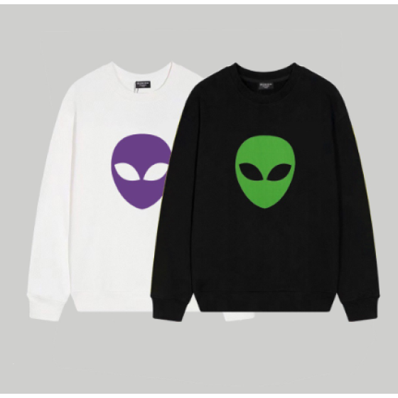 Balenciaga Alien Print Crew Neck Sweatshirt